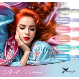   Ariel's Dream gel polish collection with 6 pcs gel pads and gift daisies