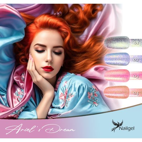 Ariel's Dream gel polish collection with 6 pcs gel pads and gift daisies