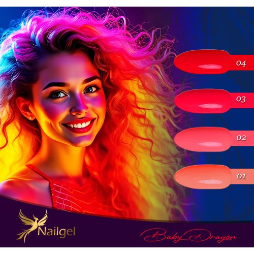 Baby Dragon – 4-piece gel polish set with free swatch wheel
