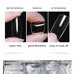 Gel Nail Type, REFILL Size 1, M almond - clear -50 pcs