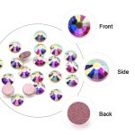 Set of 1680 crystal rhinestones in 6 sizes P07 - Light siam AB