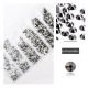Set of 1680 crystal rhinestones in 6 sizes P19 - Jet hematite