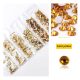 Set of 1680 crystal rhinestones in 6 sizes P22- Gold yellow