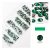 Set of 1680 crystal rhinestones in 6 sizes P24 - Malachite green