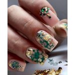 Set of 1680 crystal rhinestones in 6 sizes P24 - Malachite green