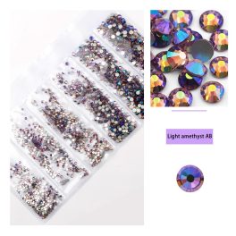   Set of 1680 crystal rhinestones in 6 sizes P35 - Light amethyst AB