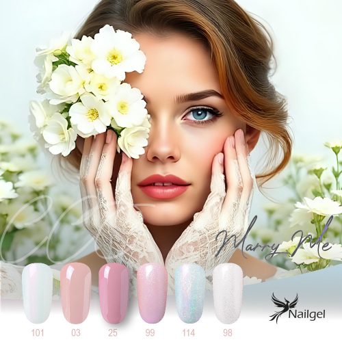 CCO  gel polish 6 Pcs Colour Selection - MARRY ME - Gift with Daisy