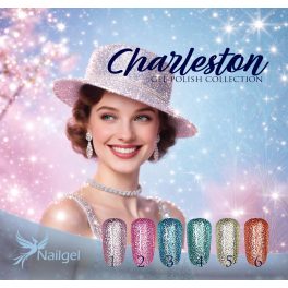   Charleston gel polish collection with 6 polishes and a gift daisy