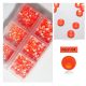 Set of 1680 crystal rhinestones in 6 sizes - Neon coral -