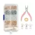 Dandling earring base set with tapered pliers