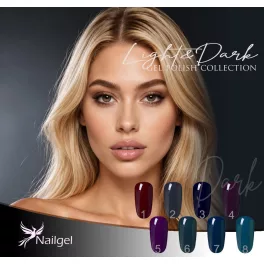   The Dark Gel Polish Collection – 6 gel polishes with a free colour swatch wheel