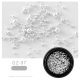 Silver white spray beads/caviar mixed size - small package