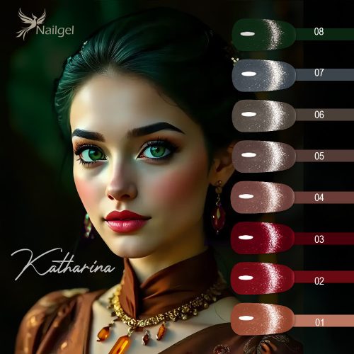Katharina Gel Polish Collection – 8 pcs + Gift Nail Display (Daisy Wheel)
