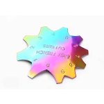 Metal template for making a smile line - D