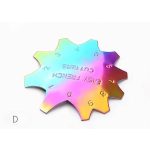 Metal template for making a smile line - D