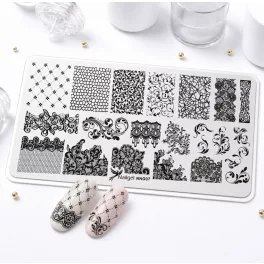 Nail stamping plate 6 × 12 cm – NNG07