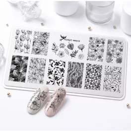Nail stamping plate 6 × 12 cm – NNG10