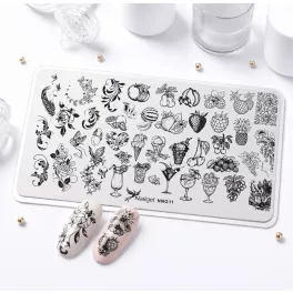 Nail stamping plate 6 × 12 cm – NNG11