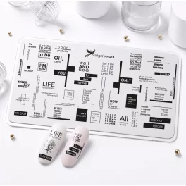 Nail stamping plate 6 × 12 cm – NNG14