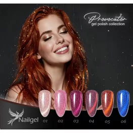   Provocator Reflective Gel Polish Collection – 6 gel polishes with a free colour swatch wheel