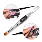 Brush and spatula tool for poly and acrygel