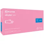 Nitrylex pink powder-free light pink nitrile examination gloves M