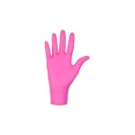 Nitrylex magenta, powder-free nitrile examination gloves in magenta (intense pink) color M