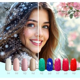   Snowflake Base 9-piece Compact Base Gel Polish Base Collection with Free Daisy Nail Display