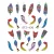 Nail sticker with feathers 3