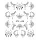 Nail sticker, black and white 24