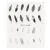 Nail sticker, black and white 29
