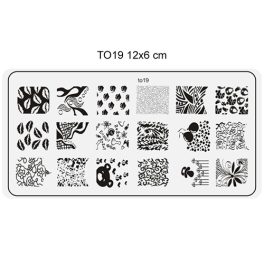 Nail printing plate 6x12cm -TO19