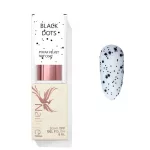 Polka Velvet Top Coat - Black dots - Gel 8ml