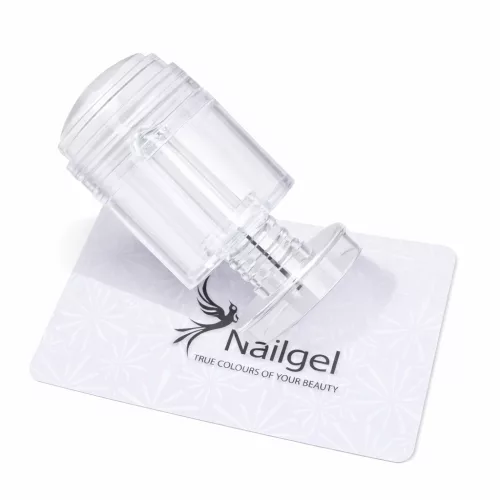 Adjustable silicone nail stamper with spatula