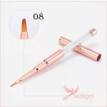 Premium quality mini jelly brush, rosegold, decorated with crystals