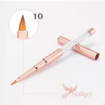 Premium quality mini decorative brush, rosegold, decorated with crystals