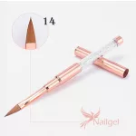 Premium quality porcelain brush, rosegold, decorated with crystals