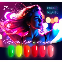 Boogie Nights gel polish - light in dark effect 